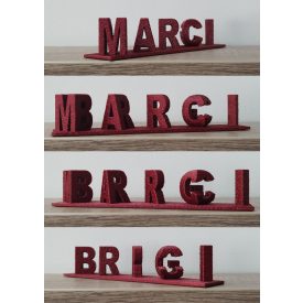 Dupla név polcdísz 